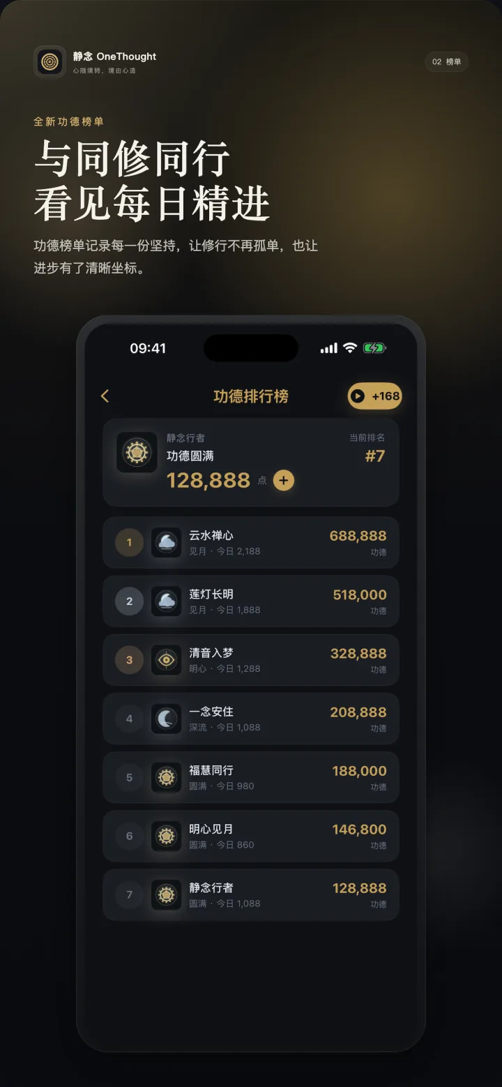功德排行榜界面
